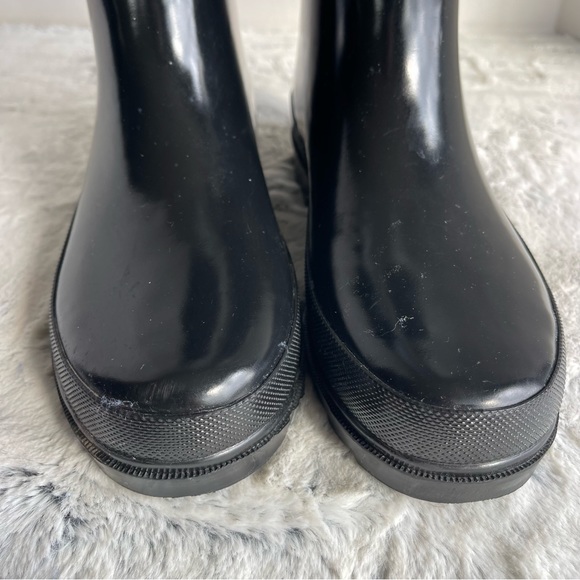 Tommy Hilfiger Black Rubber Rain Boots Women size 6M - Picture 8 of 16